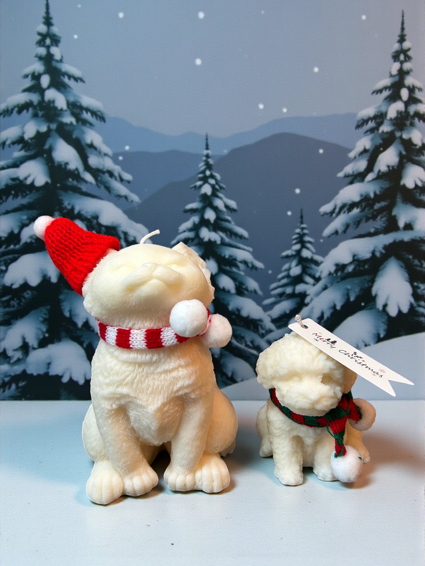 Cat and Dog Shaped Candle Set