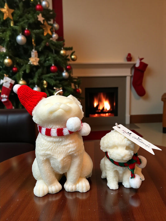 Cat and Dog Shaped Candle Set